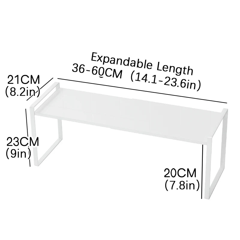 Kitchen Storage Rack under the Sink Cabinet Layered Rack Countertop Desktop Retractable Cabinet Dish Storage Rack Home