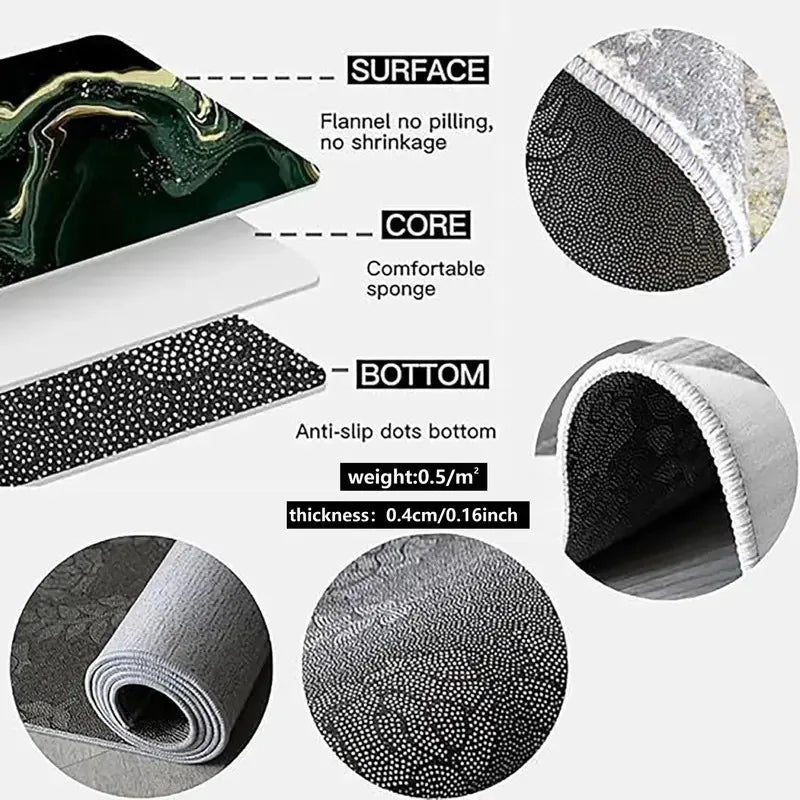 Kitchen Cutlery Knife and Fork Theme Washable Stain-resistant Foot Mat Carpet Kitchen Living Room Entrance Door Mats