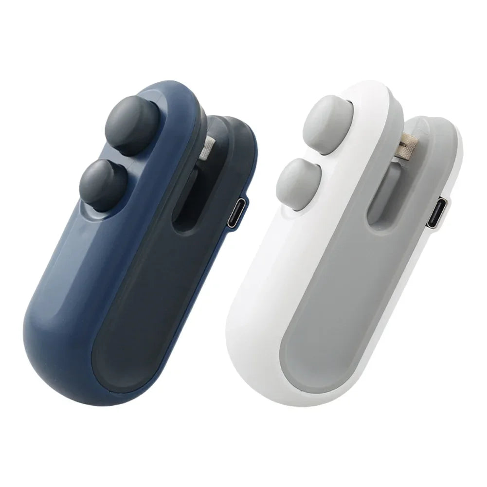 2 In 1 Sealer Cutter Multifunctional Portable Resealer Machine Handheld Bag Sealing Machine for Food Storage Snacks Freshness