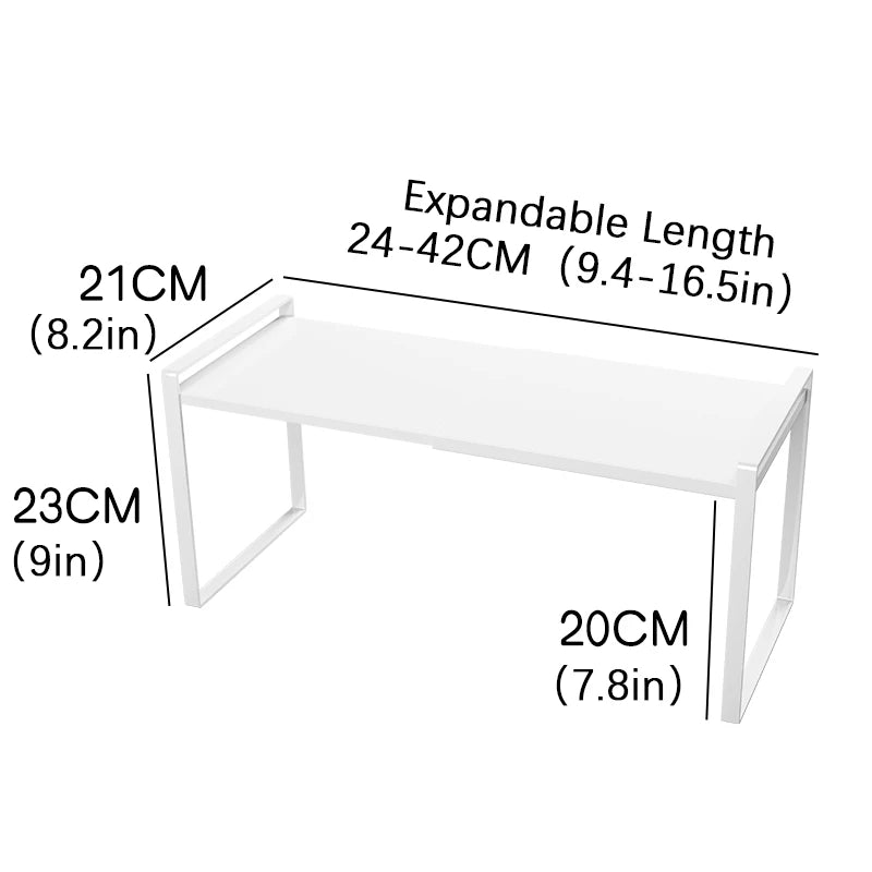 Kitchen Storage Rack under the Sink Cabinet Layered Rack Countertop Desktop Retractable Cabinet Dish Storage Rack Home